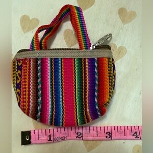 Peruvian Colorful Striped Women's coin purse